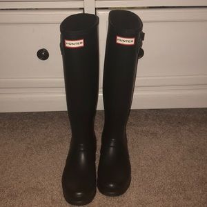 Tall Black Hunter Boots